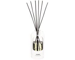 Atmosphera Geurstokjes in luxe glazen houder - Jasmijn - 150 ml - geurverspreider - interieurparfum