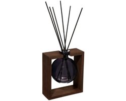 Atmosphera Geurstokjes in luxe houder - hout/glas - Jasmijn - 250 ml - geurverspreider - interieurparfum