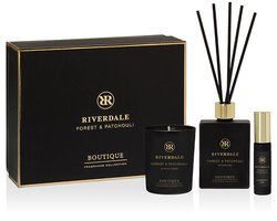 Cadeaupakket | Riverdale | Geurstokjes, Geurkaars & Spray | Boutique small | Geschenkset | Forest & Patchouli