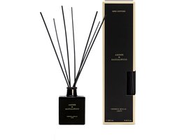Cereria Mollà 1899 Mikado Geurstokjes Large Amber & Sandalwood 250ml interieur parfum aromaverdamper
