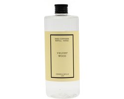 Cereria Mollà 1899 - refill voor diffuser/geurstokjes - Velvet Wood - 500 ml.