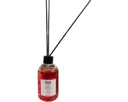 DIVA PNG Reed Diffuser Pudra 100ml – Geurstokjes met Poederparfum – Luxe Huisparfum met Bamboestokjes – Langdurige Geurverspreiding