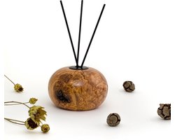 Ellipse 15cm serie - Olijfhouten geurstokjes houder diffuser kamergeurverspreider inclusief geurstokjes