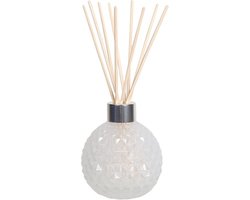 Geurstokjes - Woodbridge - Diffuser - Lege glazen Geur verspreider met 50 rotan stokjes set - Wit