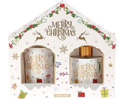 giftset - kaars - geurverspreider - kerst - geurkaars - geurstokjes - kerstcadeautjes