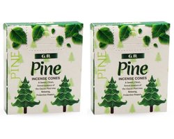 G.R Wierook Kegel Pine 2 x 10 stuks - Wierook kerstgeur - Wierookkegels dennen - Huisparfum - Geur huis Kerst