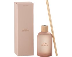 J-Line geurstokjes Accords Essentiels - Rose Rêveuse - roze - 250 ml