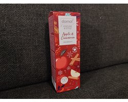 Kerst Geurdiffuser Appel Kaneel | Domol Geurstokjes Apple-Cinnamon | 50 ml - Wintergeur Geurstokjes - Kerst Geurstokjes