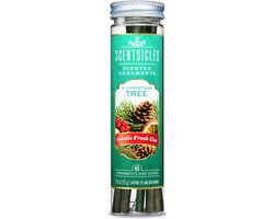 Kerstboom geurstokjes "Oh Christmas tree" ( set 6 met S-haakjes) - Scentsicles