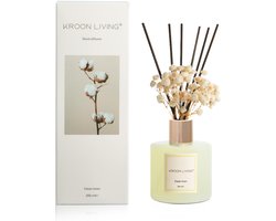 Kroon Living® - Geurstokjes - Clean linen - 200 ml - Diffuser - Fris & Zacht