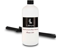 Labryce Geurstokjes Rosso 500 - Navulling 500 ml