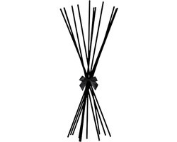 Losse Rotan Geurstokjes - 35 cm - Labryce - Set van 10 stuks - Zwart