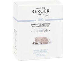 Maison Berger Autodiffuser navulling Cotton Caress - Auto geur met rozen en vanille