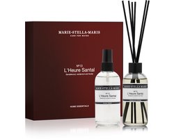 Marie Stella Maris – L’Heure Santal - Home Essentials – Geurstokjes 100 ml – Roomspray 100 ml – geschenkset