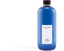 Millefiori Milano - Navulling voor Geurstokjes 500 ml - Cold Water - 9 tot 12 maanden