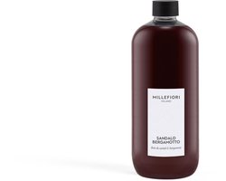 Millefiori Milano - Navulling voor Geurstokjes 500 ml - Sandalo Bergamotto - 9 tot 12 maanden