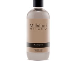 Millefiori Milano Navulling voor Geurstokjes 500 ml - Silk & Rice Powder