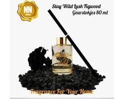 N&N Wonen Stay Wild Lush Figwood Geurstokjes - 80 ml