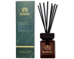 NovaScent® Home Fragrance - Midnight Ocean (100 ml) - Aquatic Florals & Velvet Spice - Rijke aroma’s - Sterk geconcentreerd - Geurstokjes - Etherische oliën - Aromatherapie - Fragrance Sticks - Huisparfum