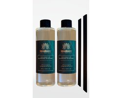 NovaScent® Home Fragrance Refill - Blooming Blossoms (2 x 200 ml) - Sweet Florals & Creamy Vanilla- Rijke aroma’s - Sterk geconcentreerd - Geurstokjes - Etherische oliën - Aromatherapie - Fragrance Sticks - Huisparfum