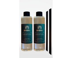 NovaScent® Home Fragrance Refill - Midnight Ocean (2 x 200 ml) - Aquatic Florals & Velvet Spice - Rijke aroma’s - Sterk geconcentreerd - Geurstokjes - Etherische oliën - Aromatherapie - Fragrance Sticks - Huisparfum