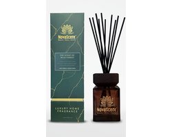 NovaScent® Home Fragrance - Wild Forest (200 ml) - Aged Amber & Woody Musk - Rijke aroma’s - Sterk geconcentreerd - Geurstokjes - Etherische oliën - Aromatherapie - Fragrance Sticks - Huisparfum