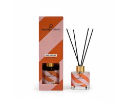 Reed Diffuser Geurstokjes 100ml – Groene Thee – Luxe Geurverspreider van Glas met Zwarte Stokjes – Fris & Vrolijk Design – Langdurige Geur – Perfect Cadeau voor Elke Gelegenheid