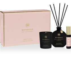 Riverdale - Geschenkset - Oud & Bergamot - Medium - Roze - Geurstokjes, geurkaars en huisparfum