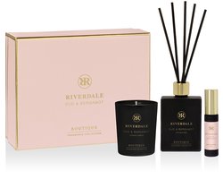 Riverdale - Geschenkset - Oud & Bergamot - Small - Roze - Geurstokjes, geurkaars en huisparfum