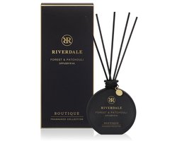 Riverdale - Geurstokjes - Forest & Patchouli - 90 ml - Zwart - Subtiele geurverspreiding