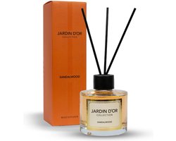 Sandelhout Jardin D'or Istanbul - Geurstokjes - Huisparfum - Sandalwood - Kamergeur - Parfum - Heerlijke Geurverspreider 120ml
