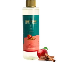 Scentmoods Geurstokjes Navulling - Appel Kaneel - Geurverspreider - Luchtverfrisser - Huisparfum - 400ml