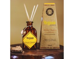 Song of India - Geurstokjes Diffuser Mysore Chandan Sandalwood (in amberkleurig glas, 100 ml) Song of India