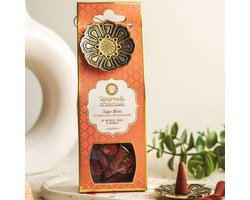 Song of India - Song of India - Ayurveda Incense cones with Metal hanging burner - Sage Mint (Kapha) - 20 stuks