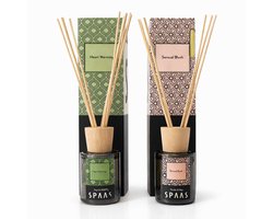 SPAAS Geurstokjes Cadeauset - 2 - delig - Peer & Vijg & Vanille & Myrrh - 2 x 80 ml - Luxe Geschenkset