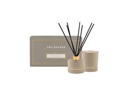 Ted Sparks - Geurkaars & Geurstokjes Diffuser - Gift Set - Tonka & Pepper