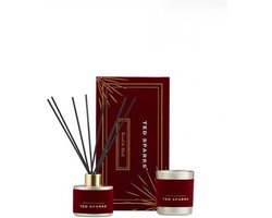 Ted Sparks - Velvet Collection Gift Box - Geurkaars & Geurstokjes Diffuser - Wood & Musk