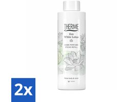 Therme - Zen White Lotus - Navul Geurstokjes - Langdurige Geur - Aromatisch - 150ml - Voordeelverpakking - 2 stuks