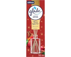 Winter Geurstokjes - Warm Apple Pie - Glade | 1x 50ml - Appel & Kaneel | Kerst Geurdiffuser - Limited Edition 2025