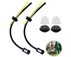 2 Sets Universele Benzinefilter Kit met 5mm Brandstofslang - Reserveonderdelen voor Grastrimmer - Aarde Boor - Brandstoflijn en Filter voor Kettingzaag Accessoires