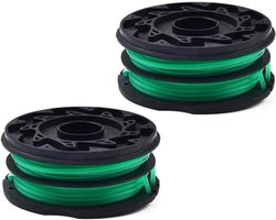 2 stuks grastrimmer spoel met lijn voor Black & Decker GL701 GL710 GL716 GL720 GL741 grastrimmer onderdelen, groen