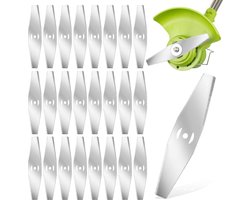 24 stalen grasmaaierbladen, vervangingsbladen geschikt voor bosmaaiers en grasmaaiers, duurzaam en roestbestendig, 15 cm vervangingsbladen.