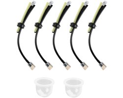 5 stuks bosmaaier benzinefilter, grasmaaier, benzineslang, benzineslang, universele brandstofslang, met lucht-brandstoffilter-primerlamp, voor bosmaaier, grastrimmer