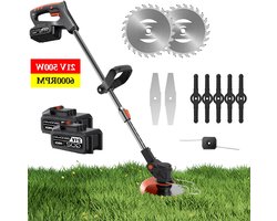 500W Elektrische Grasmaaier 6000PRM Draadloze Gras Trimmer Verstelbare Onkruidverwijderaar Tuinmes Elektrisch Gereedschap geschikt voor Makita Accu