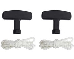 90 cm grasmaaier Trekkoord Set, 2 stuks 90cm Terugslag Starter Touw met Handvatten, Trimmer Kettingzaag Vervangende Onderdelen Fit voor Honda GX100 GX120 GX160 GX240 GX270 Generator