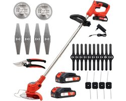 Accu Grastrimmer 21V met 4 Messen - Ideaal voor Gazononderhoud