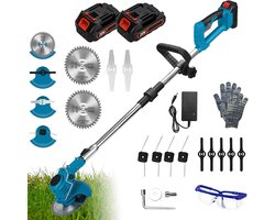 Accu Grastrimmer met Verstelbare Kop en Telescopische Handgreep - 4-in-1 Multitool voor Perfecte Grastrim