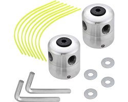 Aluminium Grastrimmerkop Set - Dubbele Draadkop voor Grasmaaiers en Tuinen
