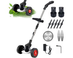 Bovista Kantenmaaier Electrisch - Met Accu - Draadloos - Voegenborstel - Grastrimmer - Kantensnijder - Onkruidborstel - Bosmaaier - Elektrische - 2 Accu's - 12V