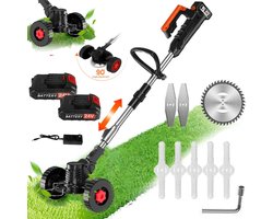 Bovista Kantenmaaier Electrisch - Met Accu - Draadloos - Voegenborstel - Grastrimmer - Kantensnijder - Onkruidborstel - Bosmaaier - Elektrische - 2 Accu's